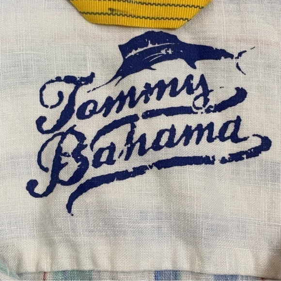 Tommy Bahama Striped Long Sleeve Button Front Linen Shirt Size Large - Picture 9 of 13